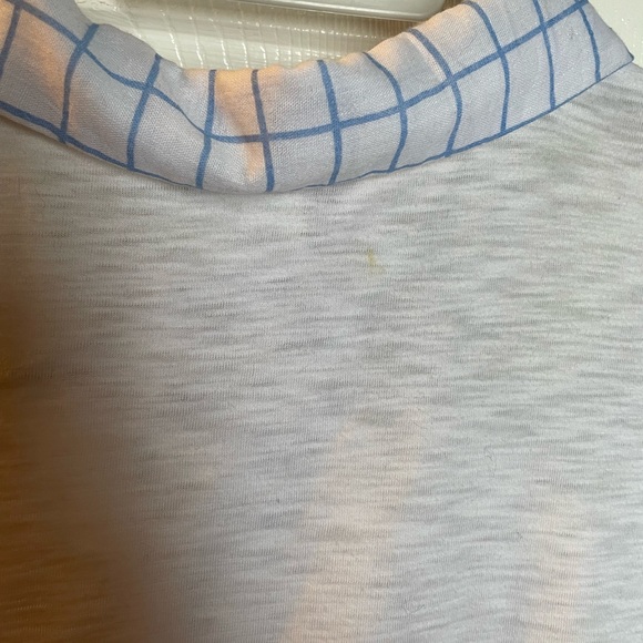 Blue tassel checkered button up shirt from Anthropologie size M - Picture 6 of 6